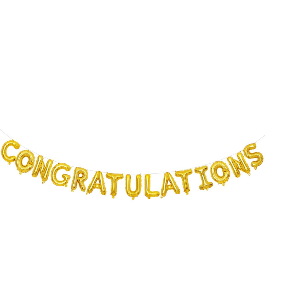 congratulations foil Banner- Gold