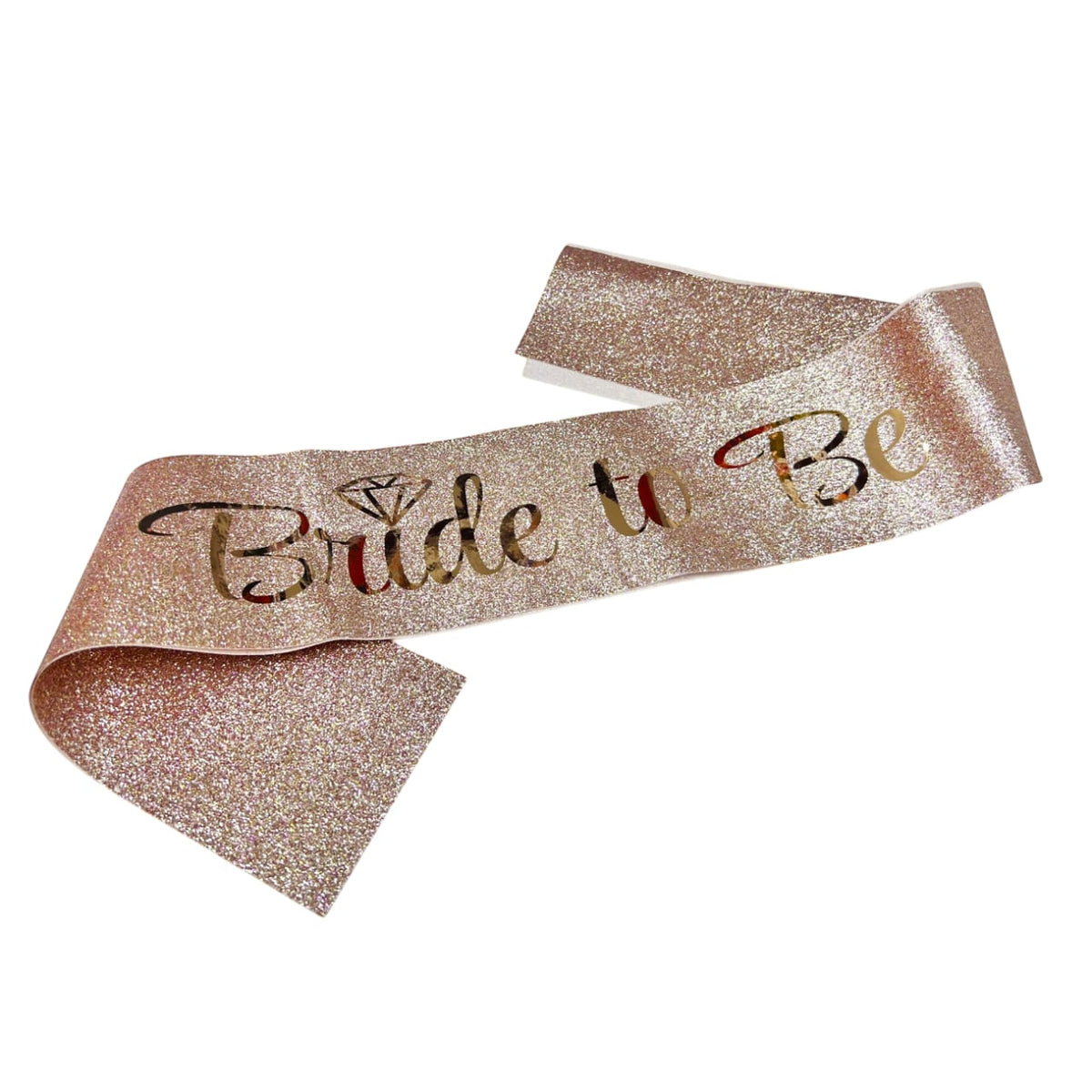 bride to be sash rosegold - glitter