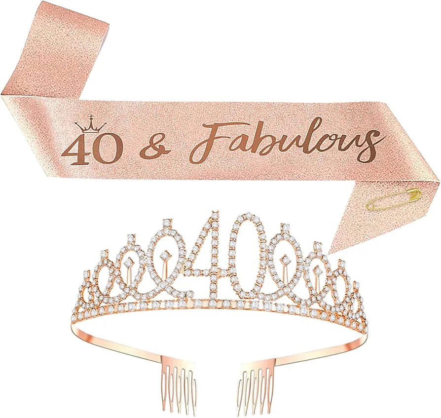40th birthday sash and tiara