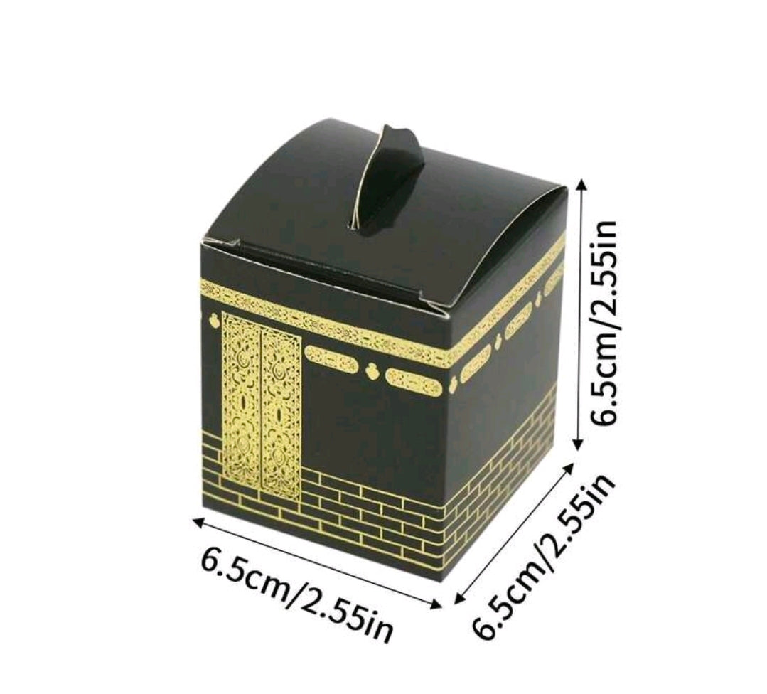 10pcs Black Gold Foil Hajj Candy Box