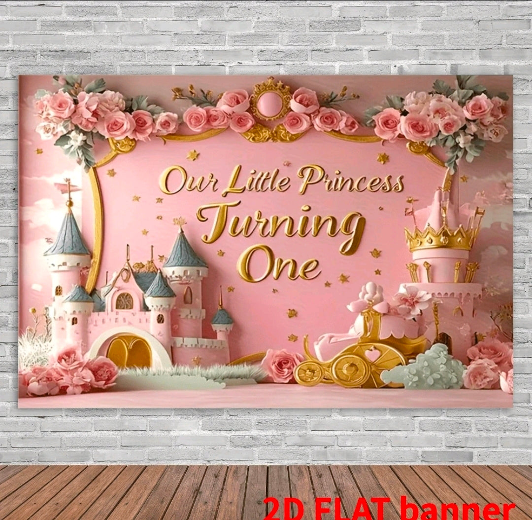 Birthday princess Theme backdrop poster 150x210cm