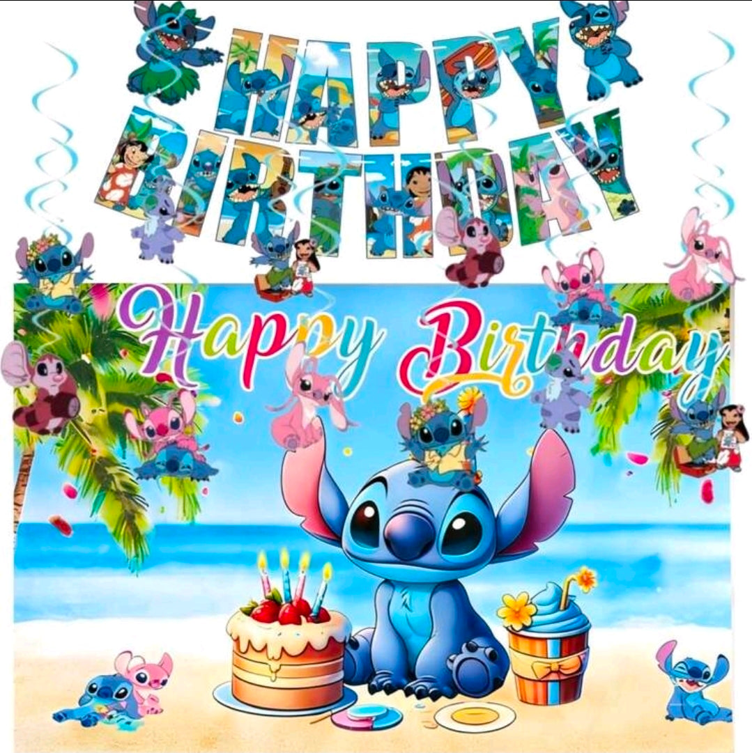 Lilo stitch poster , back drop banner and hanging