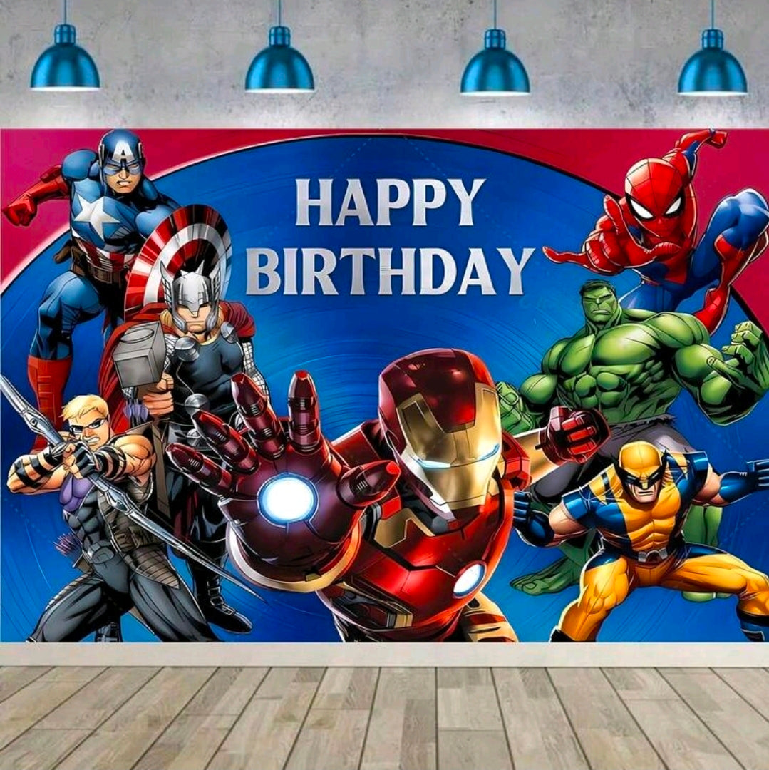 Superhero Avengers 210x150cm Backdrop poster