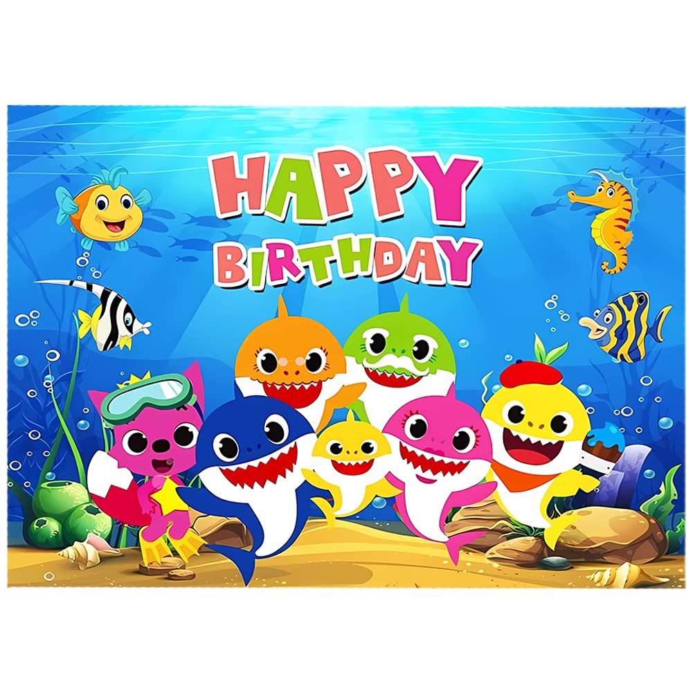 Baby shark backdrop poster 180x230cm