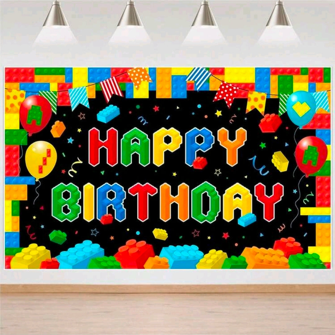 Lego theme backdrop poster 210x150cm