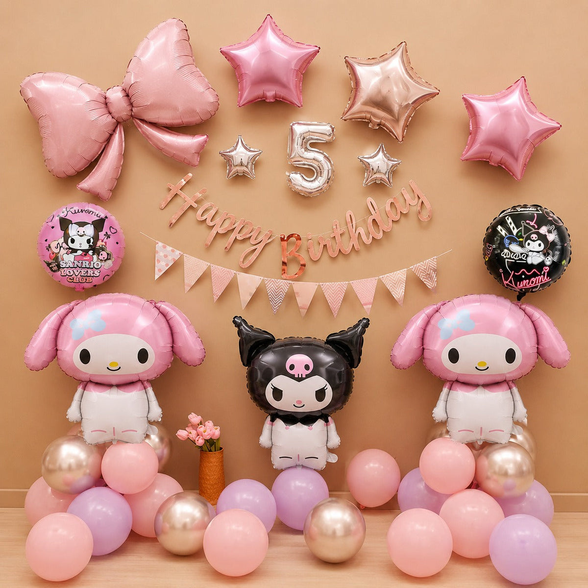 My melody and Kuromi balloon decoration