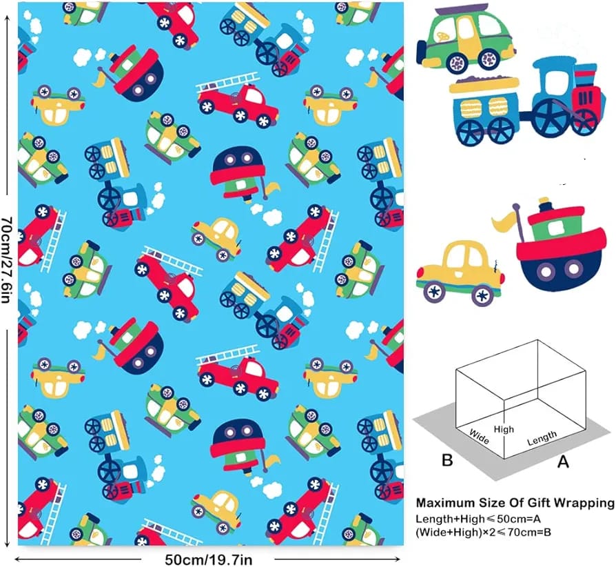Transportation gift wrapping sheet 5pcs