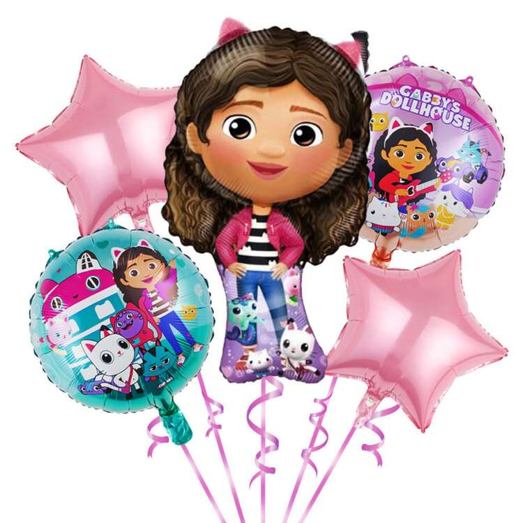Gabby's Dollhouse helium balloon bunch