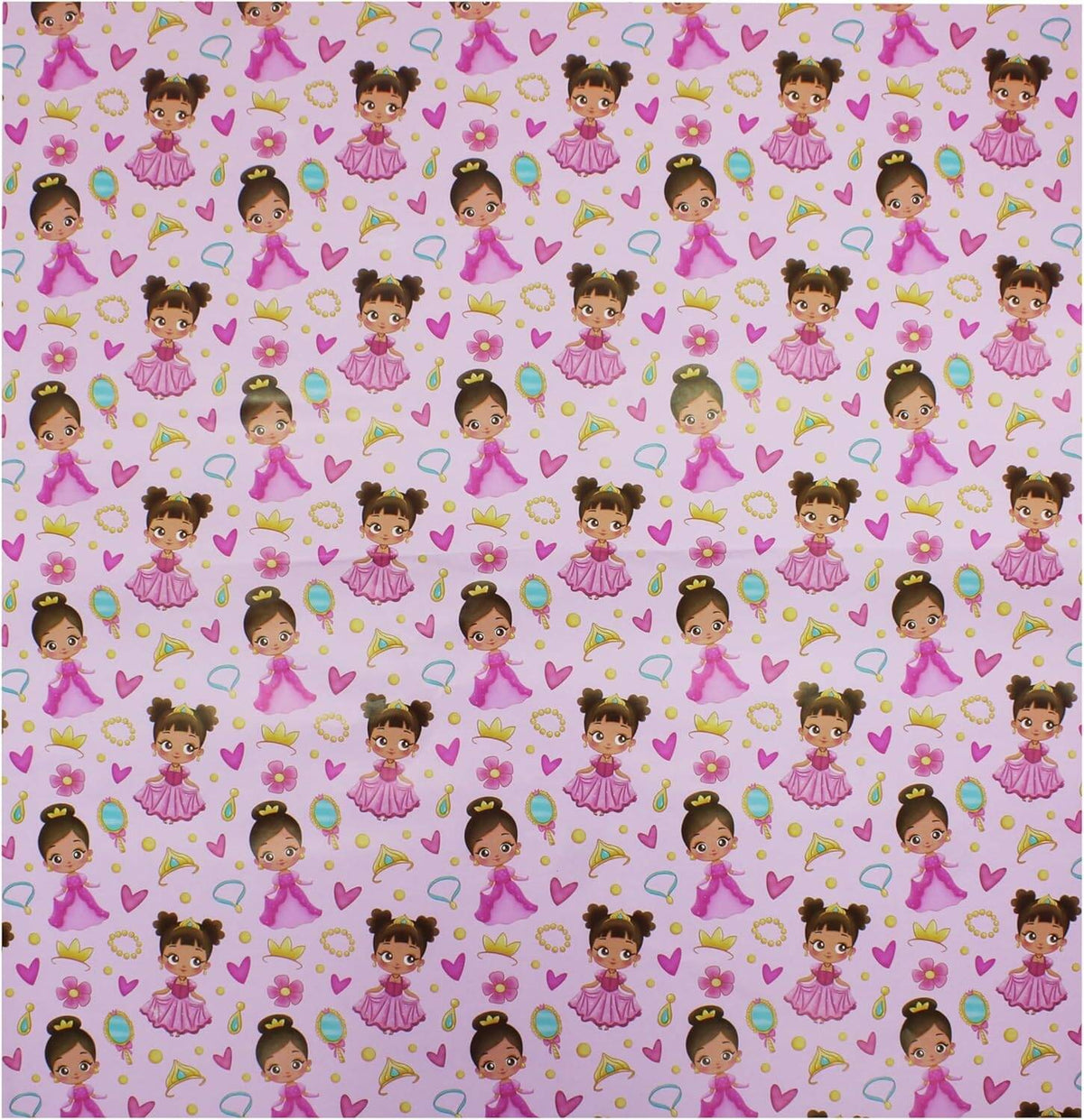 Pink princess doll Gift wrapping sheet 5pcs