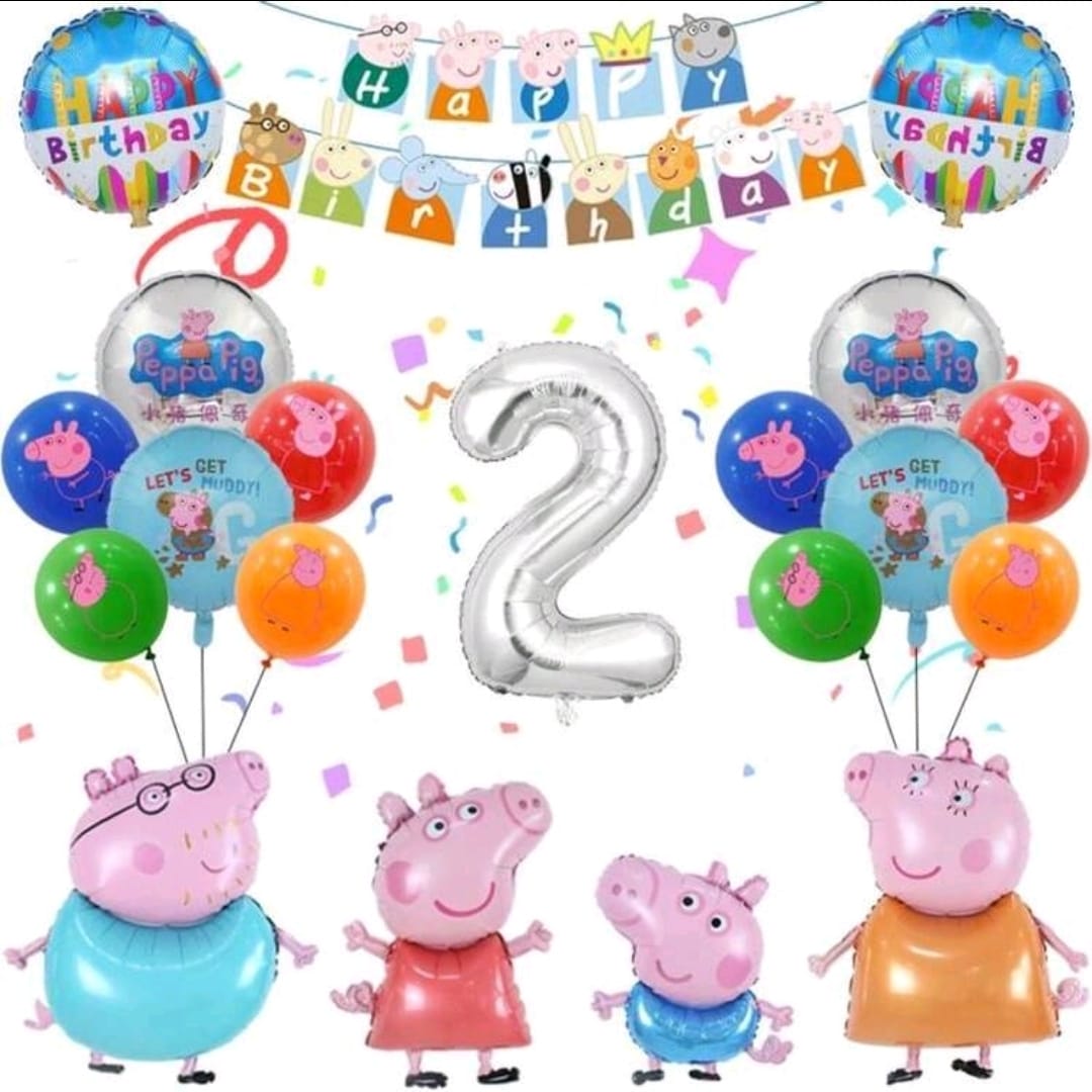 Peppa pig birthday decoration non inflated