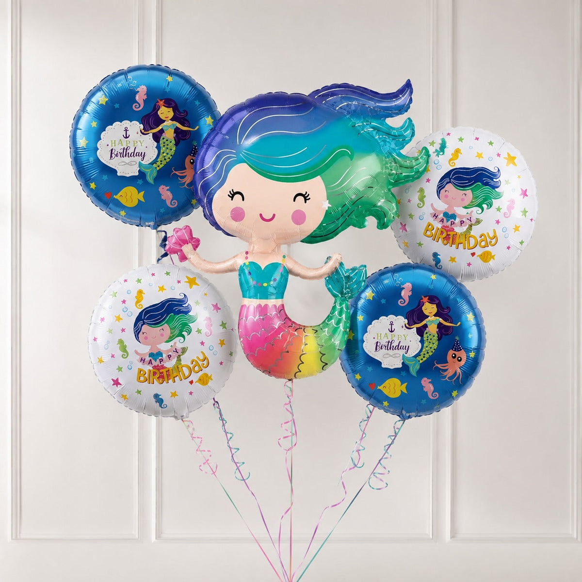 Mermaid Helium bunch 5pcs