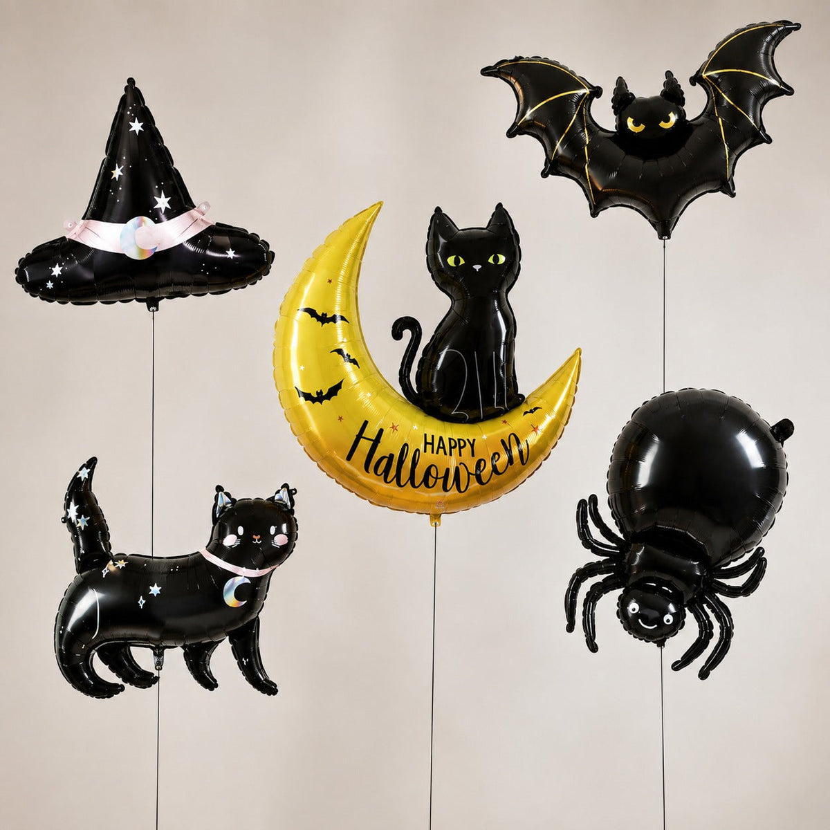 trick or treat spooky black 5 pcs balloon
