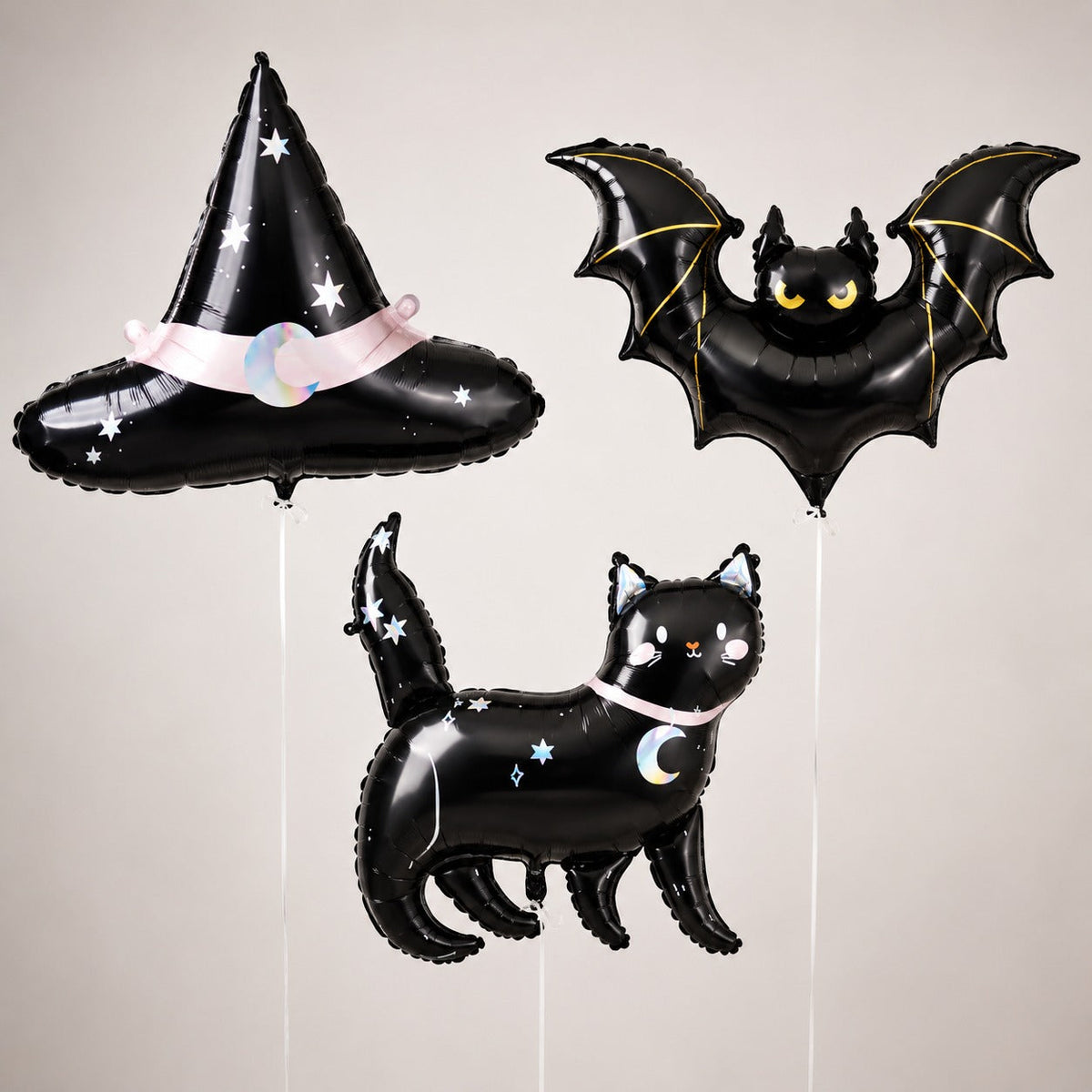 cat, hat, bat foil balloon for trick or treat
