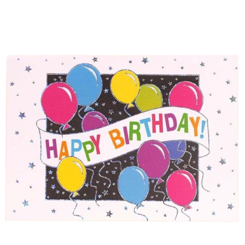 Birthday colorful greeting card