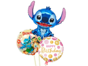 3 pcs Lilo stitch helium filled birthday pink blue