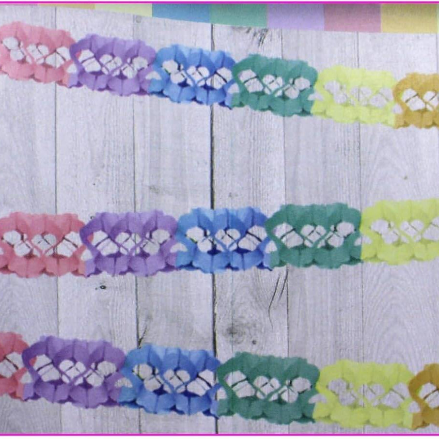 Multicolor Honeycomb Paper Garland – 3.5m Rainbow Tissue Paper Streamers