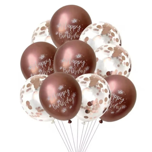 Happy Birthday Balloons - Rosegold
