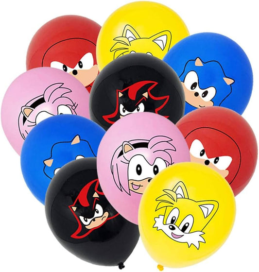 sonic hedgehog helium balloons - 10pcs
