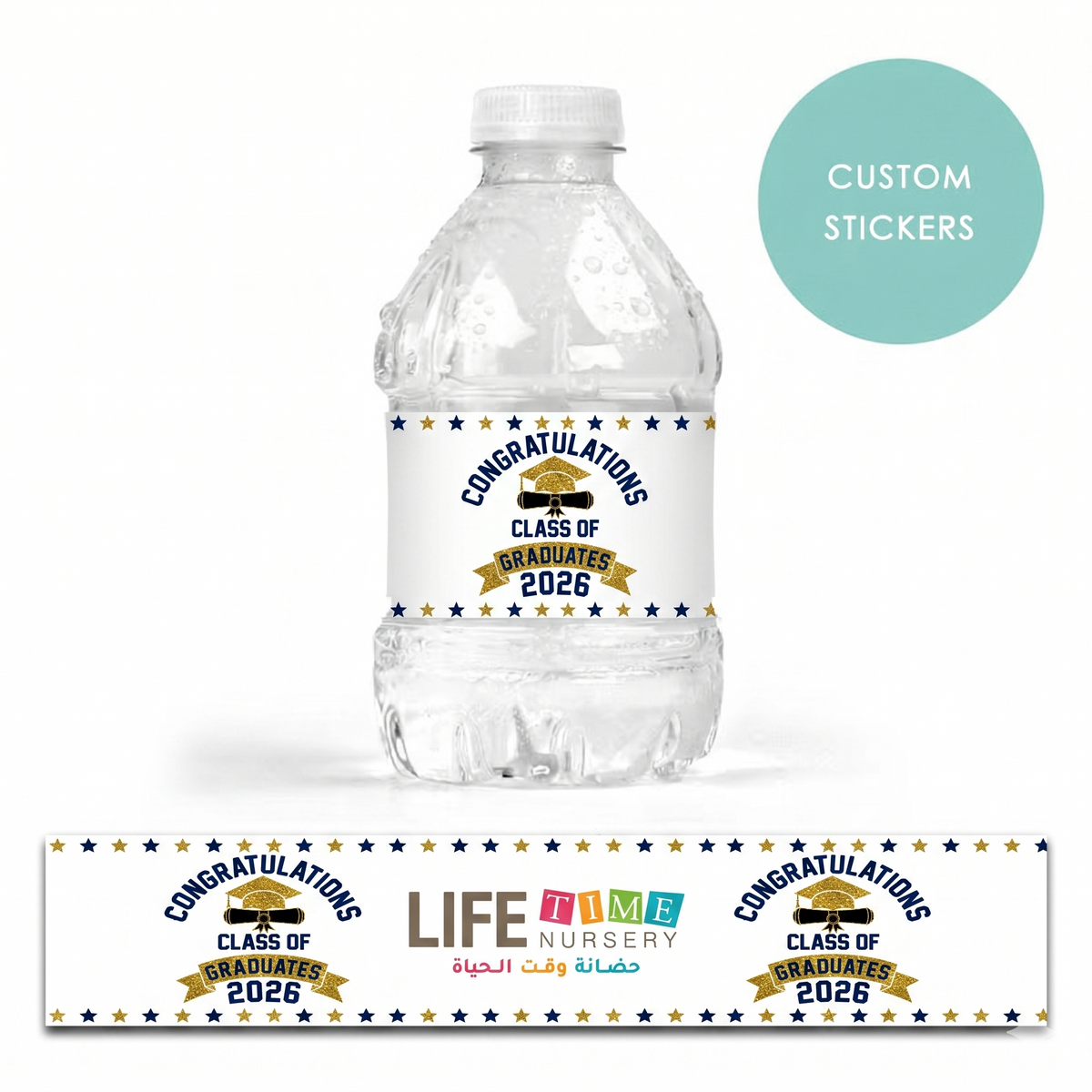 Personalized Custom Water Bottle Labels - 10pcs graduation