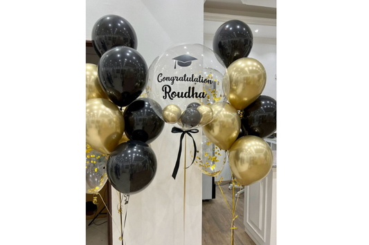 personalized helium balloon   20 latex balloons and 1 bobo balloon