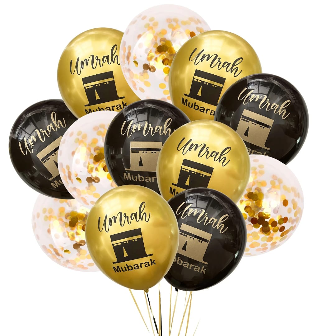 Umrah mubarak Helium filled  10pcs