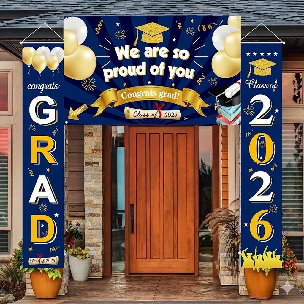 Grad 2026 we are proud of you banner