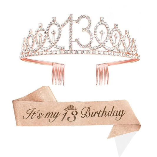 13th birthday sash and tiara