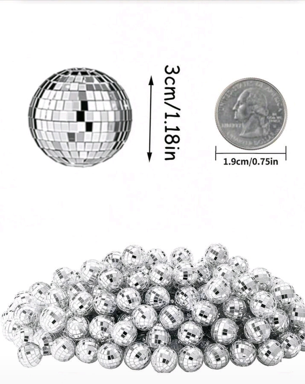 20Pcs Mirror Disco Balls Ornament mini