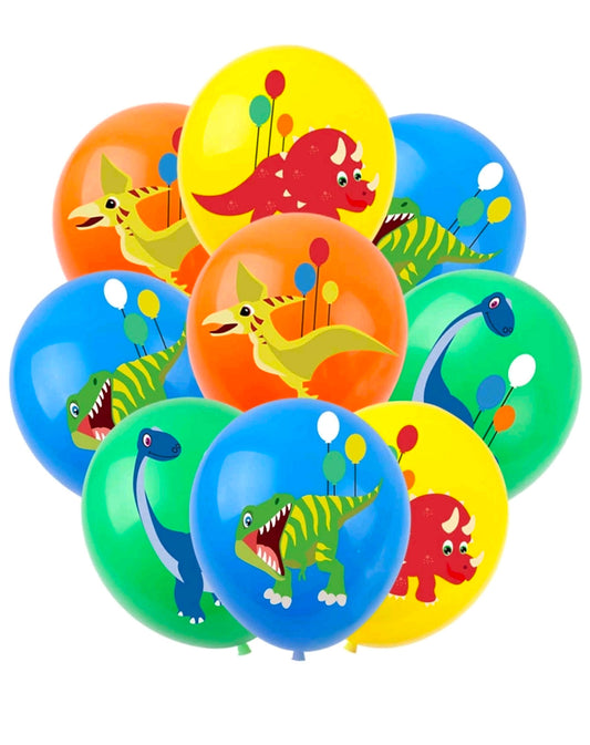 10pcs Latex Balloon, Cute Dinosaur Pattern helium balloons