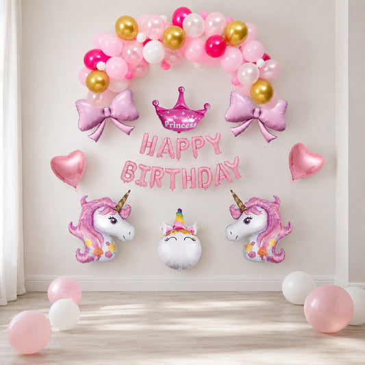 Simple unicorn balloon garland