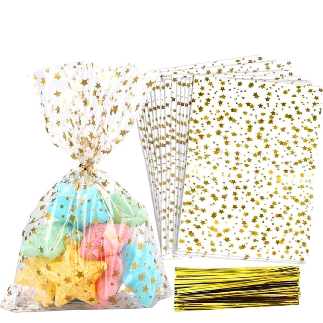 Star printed candy bags 50pcs