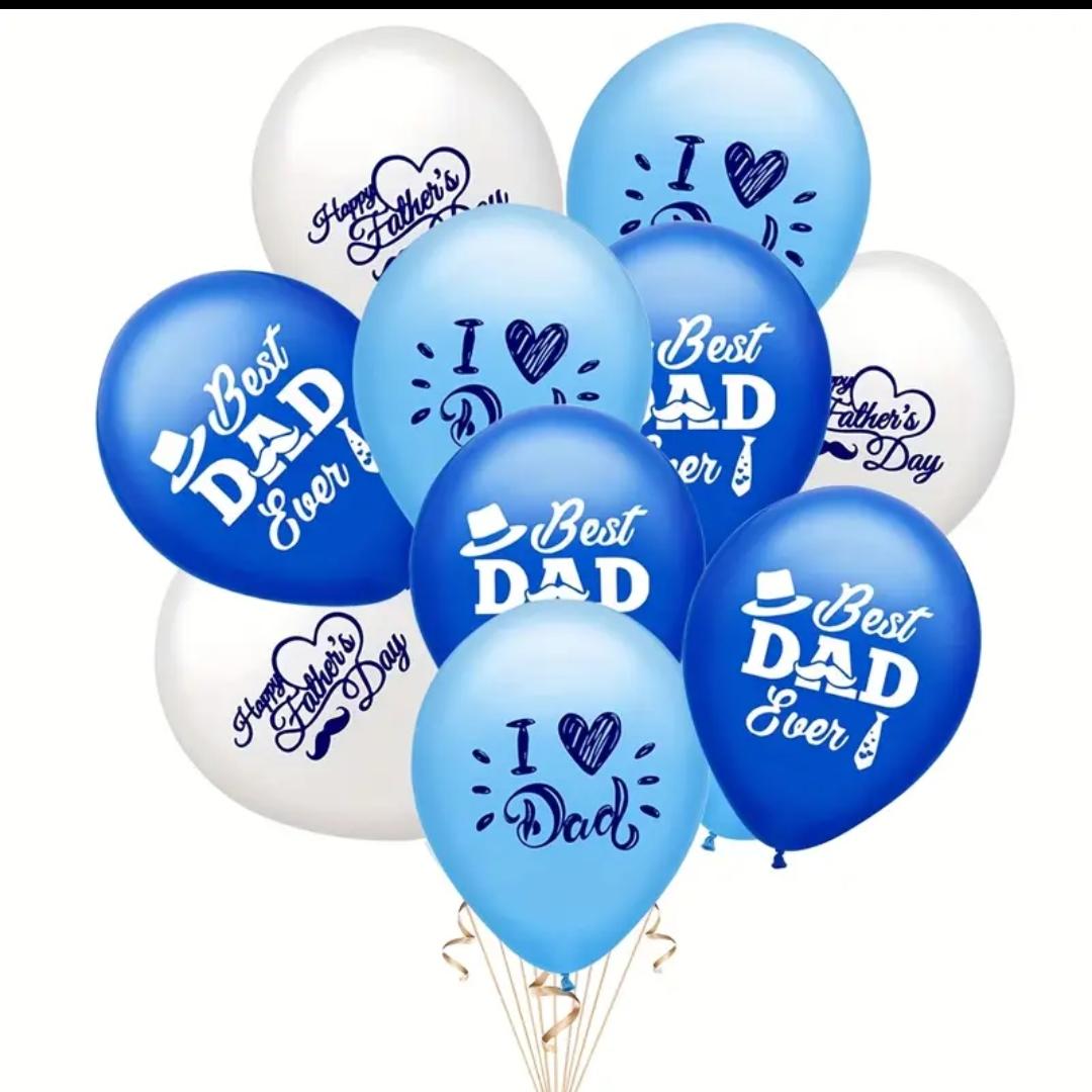 Happy fathers day 10pcs helium bunch