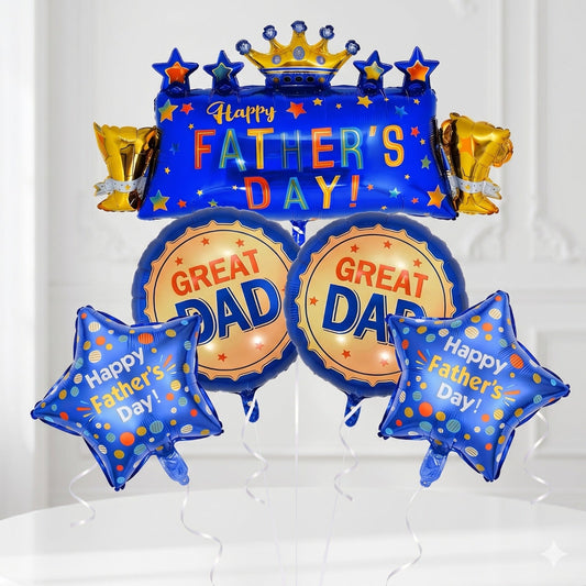 Happy fathers day 5pcs helium bunch