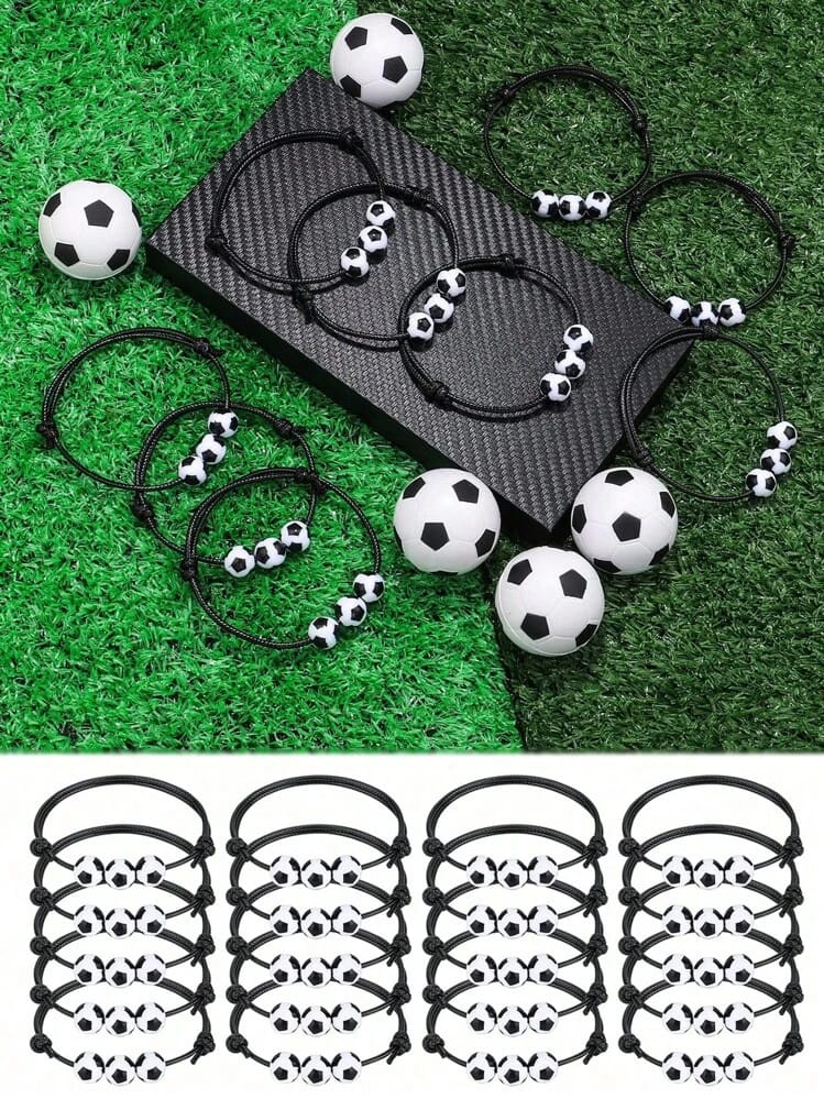 20pcs Football Themed Bracelets