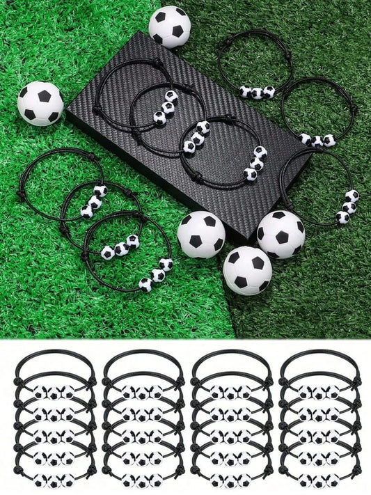 20pcs Football Themed Bracelets