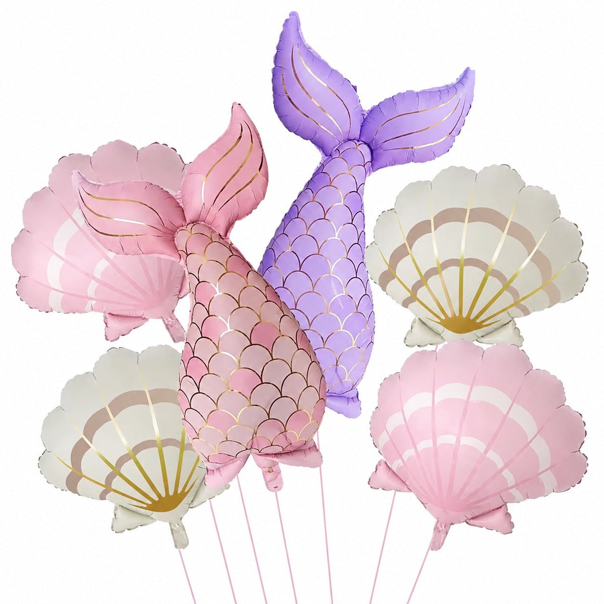 elegant premium Mermaid foil balloon set