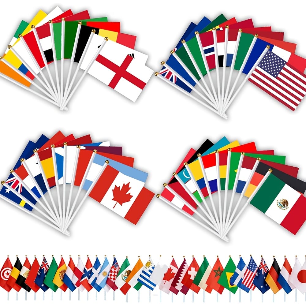 48pcs handheld flags