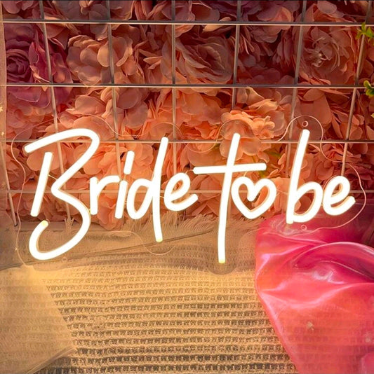 Bride to be neon light  usb connection warm color 30x12cm