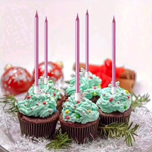 Thin purple candles