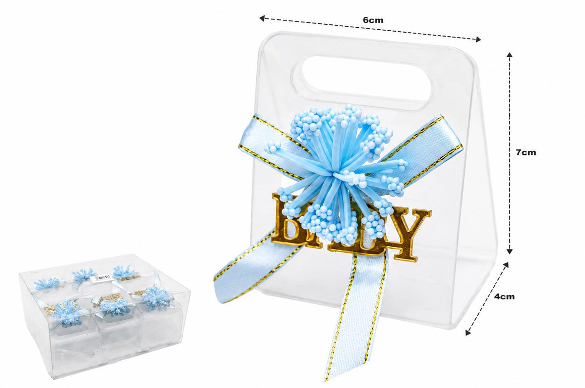 Acrylic it's a boy gift box , best for chocolate,  perfume or dates giveaway  Set of 12 pcs