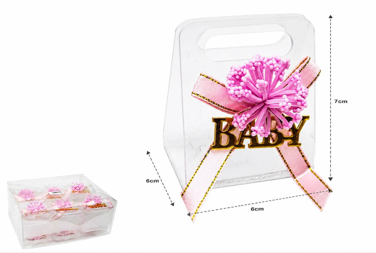 Acrylic it's a girl gift box , best for chocolate,  perfume or dates giveaway  Set of 12 pcs