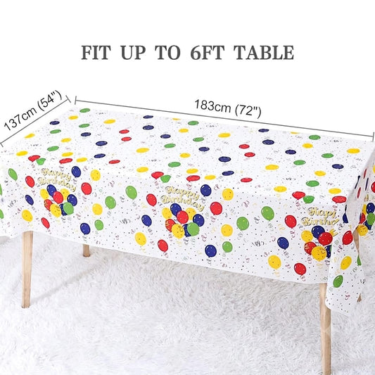 Birthday balloon colorful tablecover