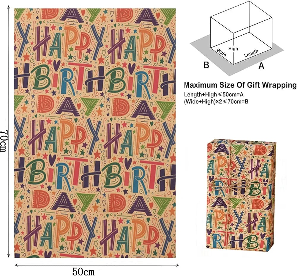 gift wrapping sheet design 8 - pack of 5 pcs