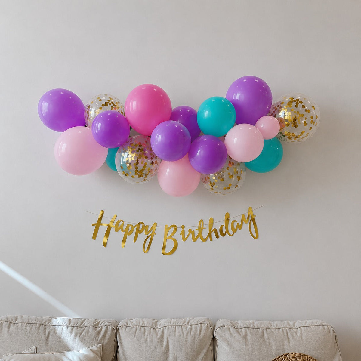 on the go balloon garland shades of mermaid