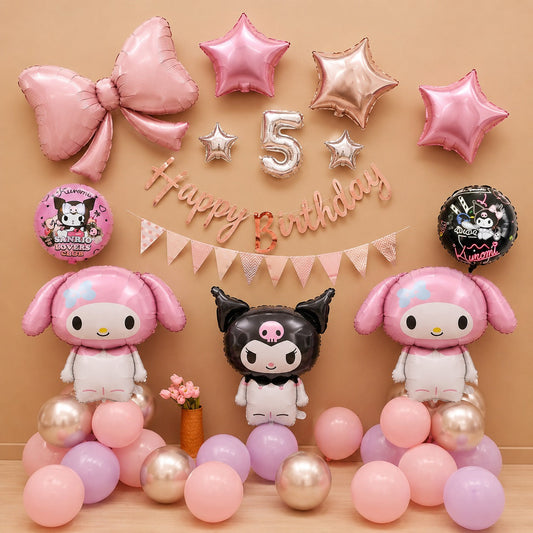 My melody and Kuromi balloon decoration