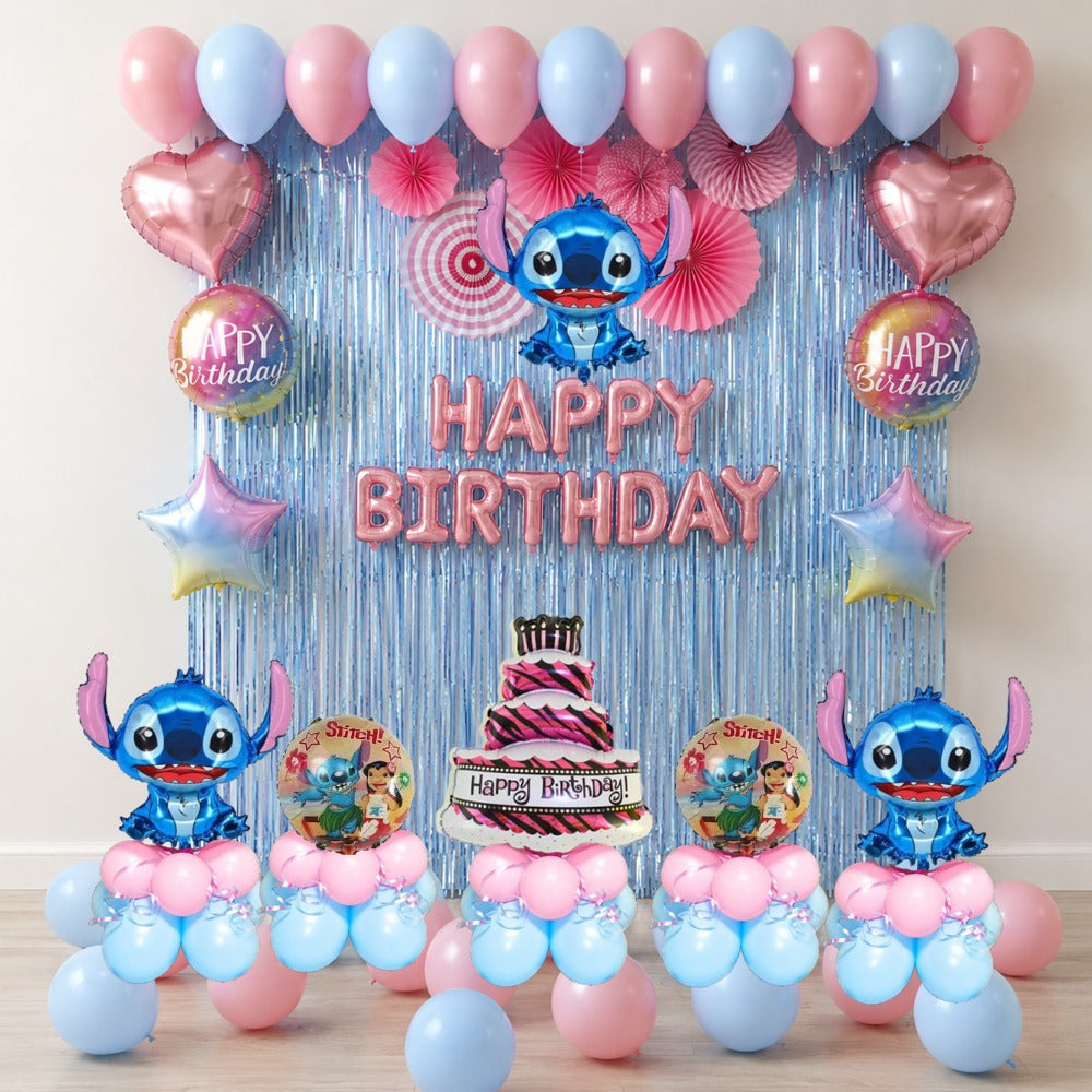 Blue Lilo Stitch Birthday  Decoration