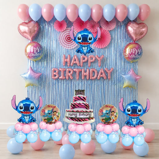 Blue Lilo Stitch Birthday  Decoration