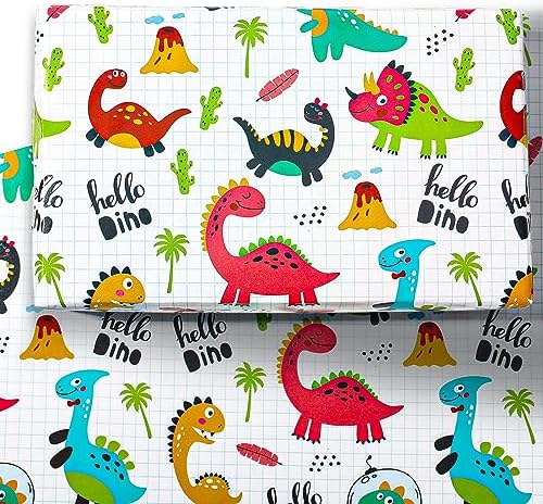 Hello dino Gift wrapping sheet 5pcs