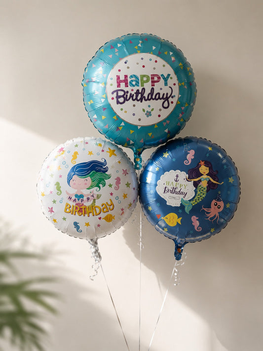 Mermaid helium balloons
