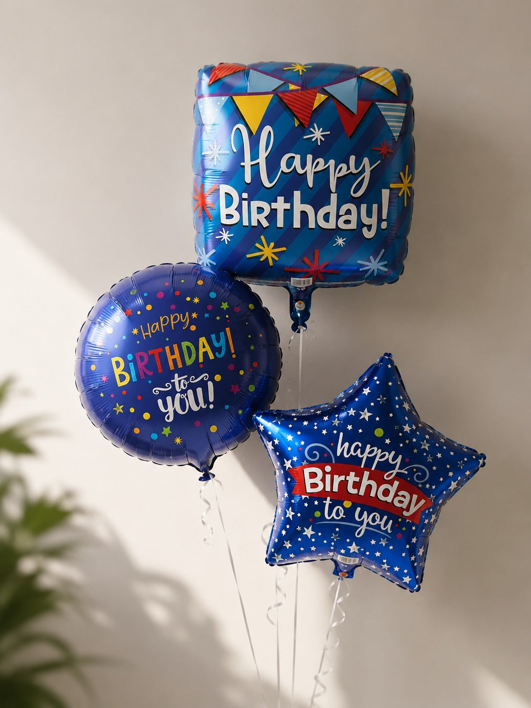 Blue Birthday Helium bunch